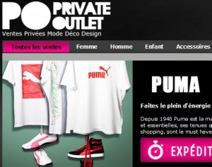 Vente Privée Puma jusqu’à lundi matin chez Private Outlet 