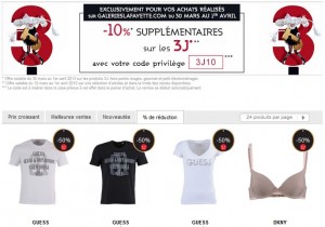 10% supplémentaires sur les 3J Galeries Lafayette.