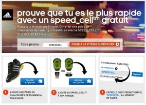 Adidas ! 1 Speed Cell gratuit (valeur 70 euros) pour l’achat d’une paire de chaussures