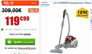 Aspirateur sans sac LG Kompressor Urban