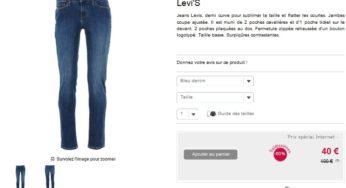Soldes : 40 euros Jeans Levis demi curve skinny femme – Galeries Lafayette