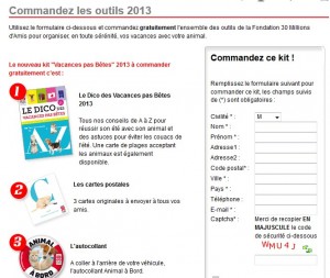 Gratuit : Kit 30 Millions d'Amis