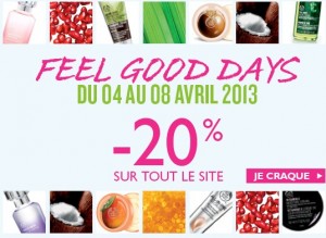 Moins 20% sur tout le site Body Shop 