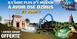 Parc Asterix 1 entree enfant gratuite pour 2 entrees adultes