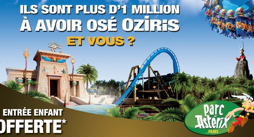 Parc Asterix 1 entree enfant gratuite pour 2 entrees adultes