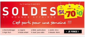 Soldes flottants Auchan