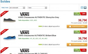 Soldes Vans Authentic