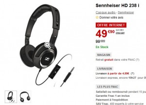 Vente flash Casque Sennheiser HD 238 i