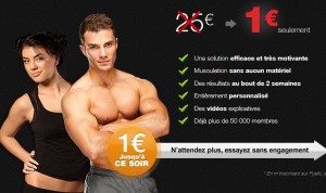 Coaching Musculation en ligne à 1 euro/mois au lieu de 25 euros Fysiki