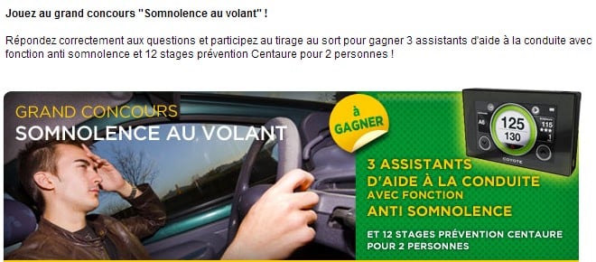 CONCOURS : Gagner 1 assistant d'aide à la conduite ou stage prévention Centaure