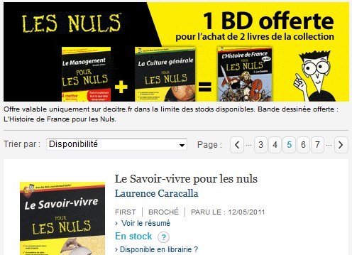 Histoire de France pour les Nuls gratuit pour l’achat de 2 livres Les Nuls (à partir de 6 euros)