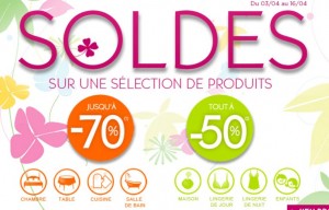 Soldes Françoise Saget : Chambre/Cuisine/SDB jusqu’à moins 70% - Lingerie/Maison/Enfant à moitié prix