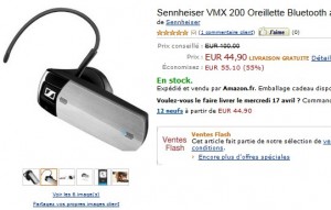 Vente flash : moins de 45 euros l’Oreillette Bluetooth Sennheiser VMX 200