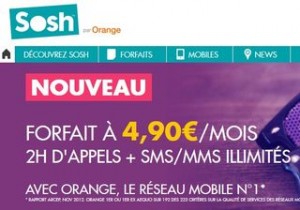 1 mois gratuit sur les forfaits Sosh