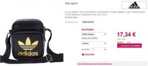15 euros Sac bandoulière Adidas Originals ou Nike (port inclus)