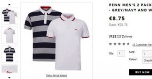 2 polos Penn pour moins de 8 euros