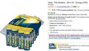 24 piles Varta AA/LR6 (port compris)