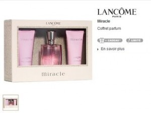 28 euros le coffret Miracle de Lancôme