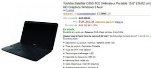 340 euros Ordinateur Portable 15,6'' Toshiba Satellite C850-1C0 