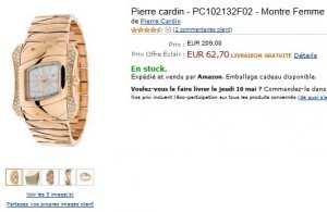 62,70 euros montre femme Pierre Cardin (port inclus)- Quantité limité