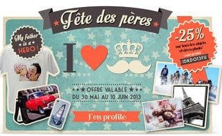 Spécial fête des pères : -25% sur tous les objets photos (+ livraison gratuite) MyFuji