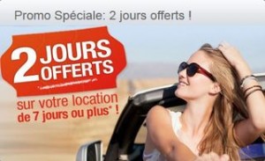 Bon plan location de voiture : 2 jours gratuits 