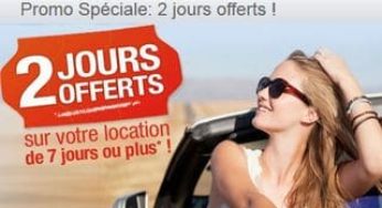 Bon plan location de voiture : 2 jours gratuits (sur location 7 jours)