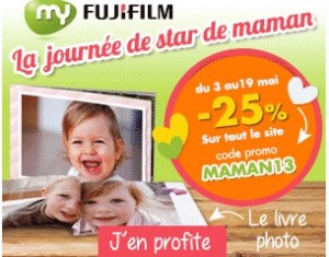 Code promo : -25% sur tout MyFuji (Livre photo, Mug, Photo magnet…) + livraison gratuite