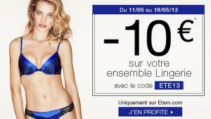 Etam 10 euros de reduction immediate