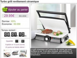 Grill avec revetement ceramique moitie prix 30 euros