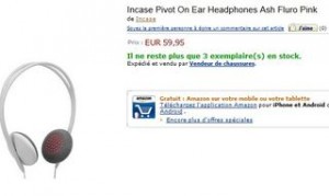 Pas cher Incase Pivot On Ear Headphones Ash Fluro Pink