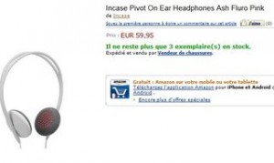 Pas cher Incase Pivot On Ear Headphones Ash Fluro Pink