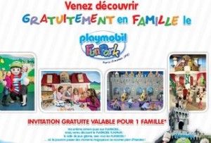 Invitation parc playmobil gratuit