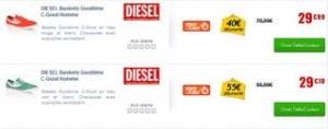 Moins de 30 euros les baskets Diesel 