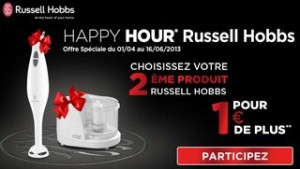 1 produit Russell Hobbs acheté = 1 mixeur ou mini-hachoir pour 1 euro