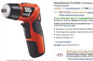 PAS CHER Tournevis Electrique sans Fil Black et Decker