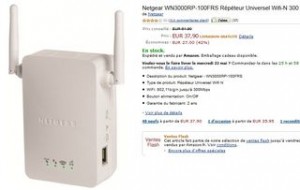 Répéteur Wifi Netgear 300Mbps à moins de 40 euros