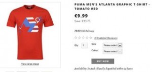 PROMO T-shirts Puma Atlanta 96 moins de 10 euros