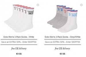 Voir le lot de chaussettes Ecko a moins de 4 euros