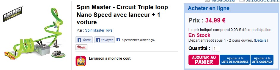 Circuit Nano Speed à seulement 18,91 euros (port inclus) 28-40€ ailleurs