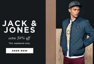 -30% sur tout Jack&Jones (à partir de 7,90€ le T-shirt + livraison gratuite)