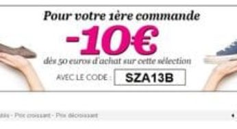 Sarenza : 10 euros de réductions pour 50 euros d’achats