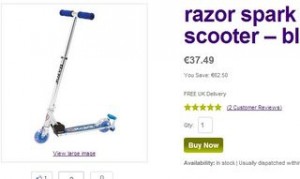 promo Trotinettes Razor Spark Dlx 37 euros