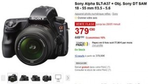 Vente flash Reflex numérique 16 Mpix Sony A37 + Objectif 18-55 mm 