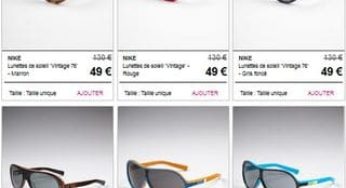 Lunette soleil Nike à 49 euros au lieu de plus de 100 euros (Private Outlet) – (46,15 euros port inclus pendant 48h)
