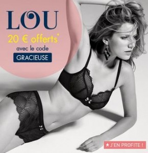 20 euros de réduction sur l’achat d’une parure Lou (jusqu’à minuit)