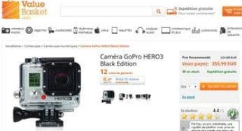 355 euros la Caméra GoPro HERO3 Black Edition (port inclus) – QUANTITE LIMITE