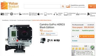 355 euros la Caméra GoPro HERO3 Black Edition (port inclus) – QUANTITE LIMITE