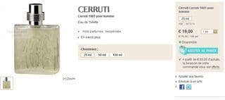 CERRUTTI 1881 EAU DE TOILETTE PAS CHERE