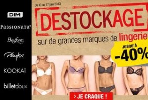 DESTOCKAGE AUCHAN LINGERIE